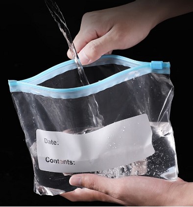 Slide lock self-sealing bag